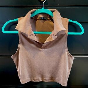 Collared Crop Tank